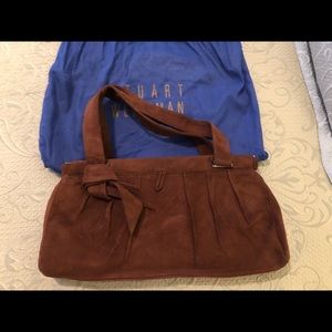 Stuart Weitzman brown suede bag